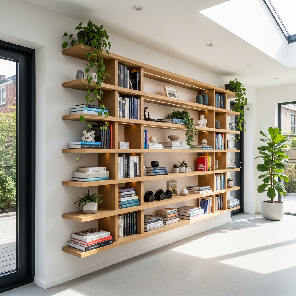 Custom wall shelving, Amsterdam