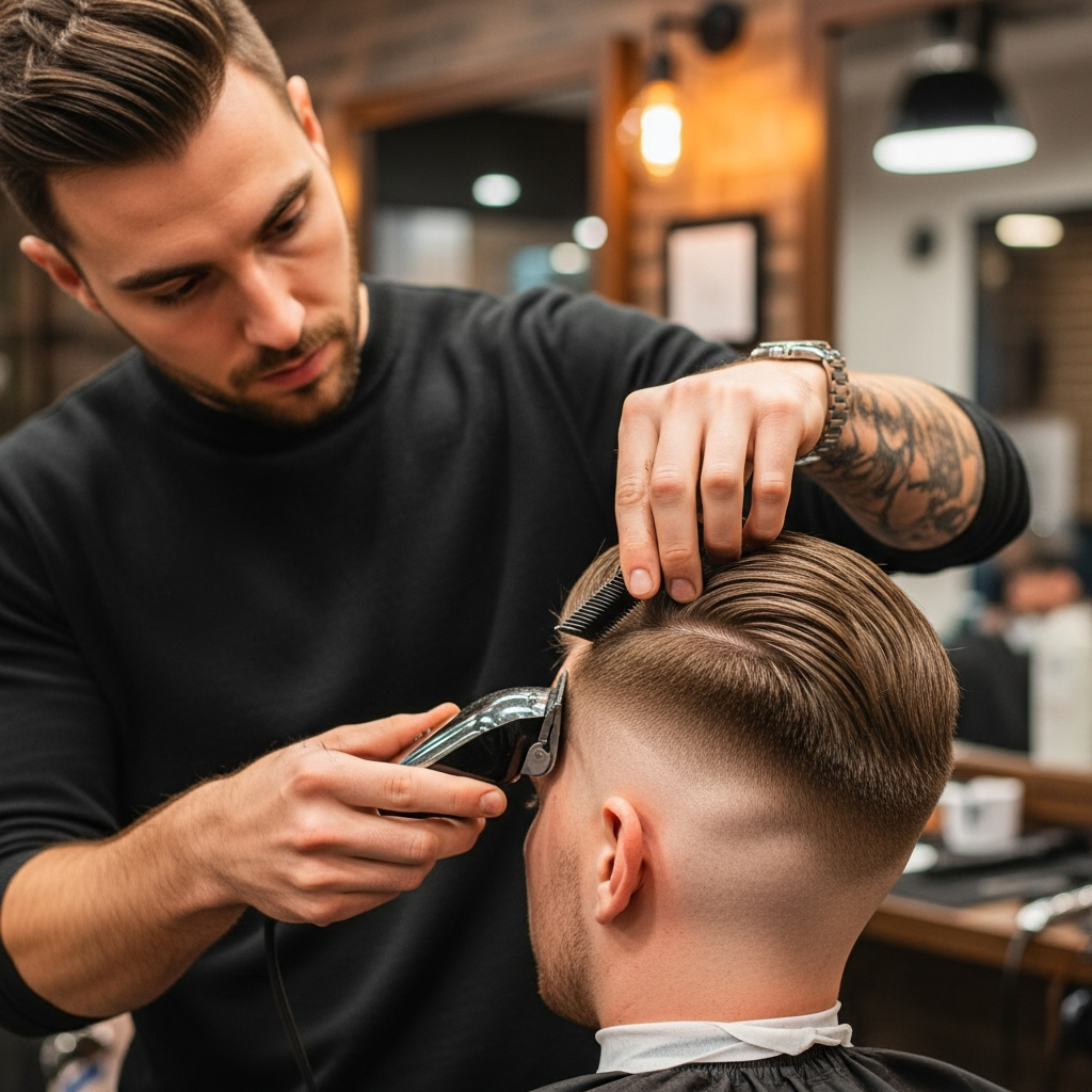 Professional fade haircut, Amsterdam