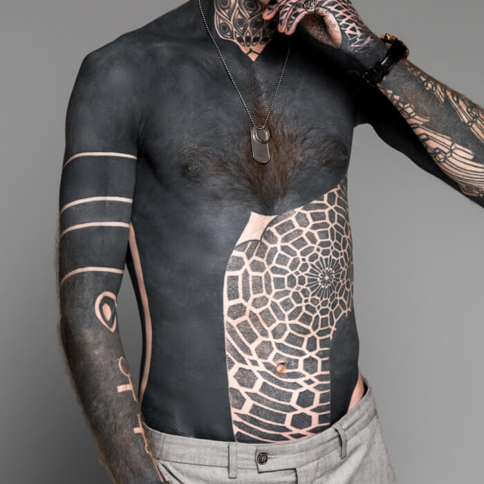 Blackwork tattoo, Amsterdam