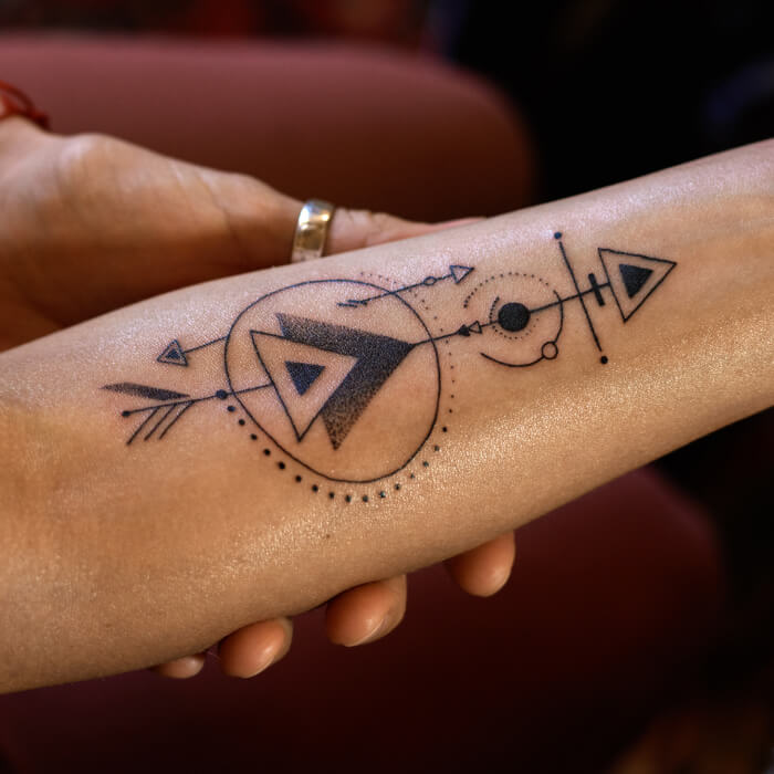 Geometric tattoo, Amsterdam